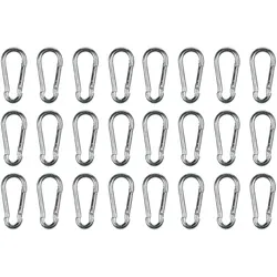 Mini-Karabinerhaken-Set, 24-tlg., 50 mm: Für Outdoor, Camping, Angeln & Heimwerker, robust & langlebig