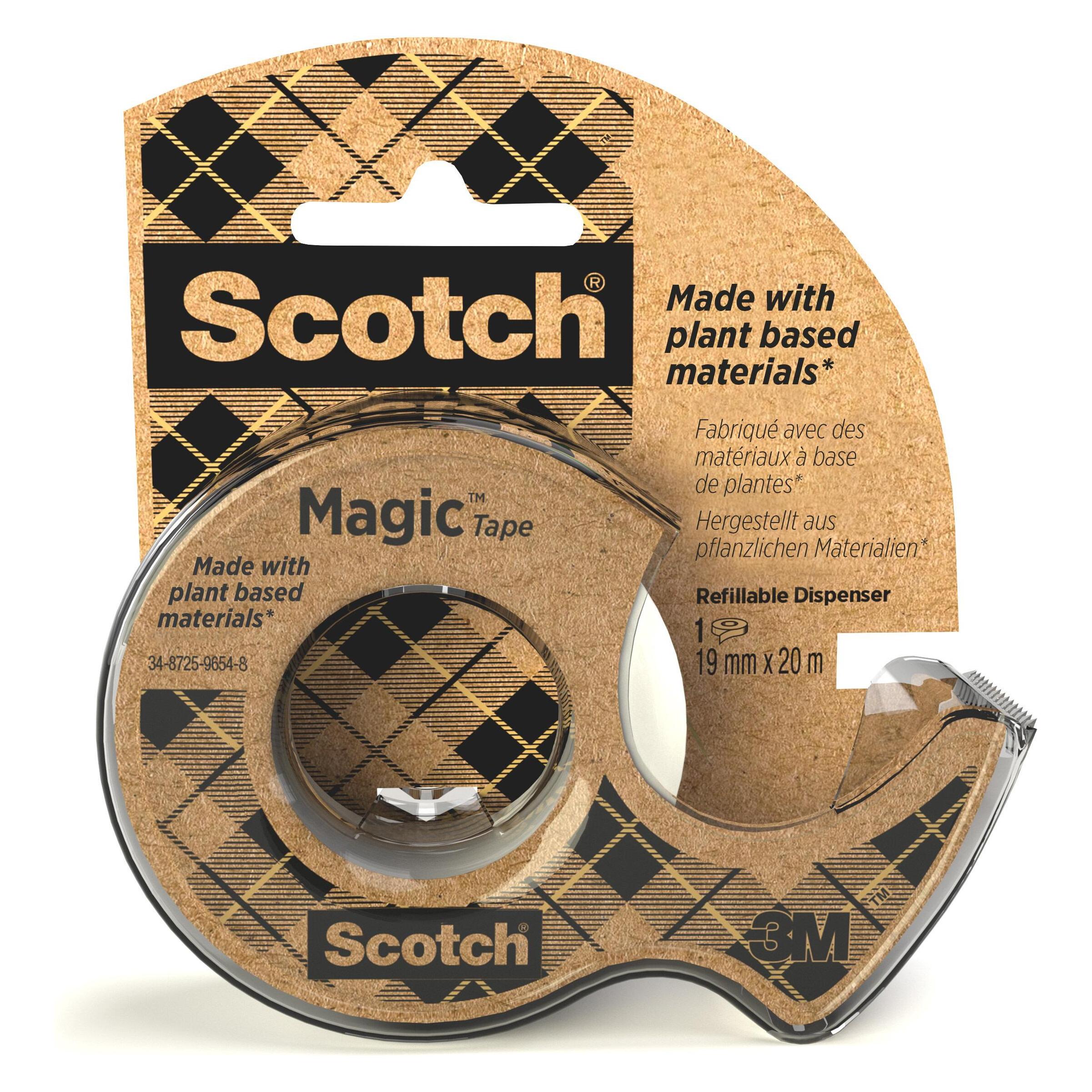 3M Scotch Magic Handabroller inkl. Klebefilm 900, 19mm x 20m Klebefilm: aufgeklebt unsichtbar, matt, b (91920H)