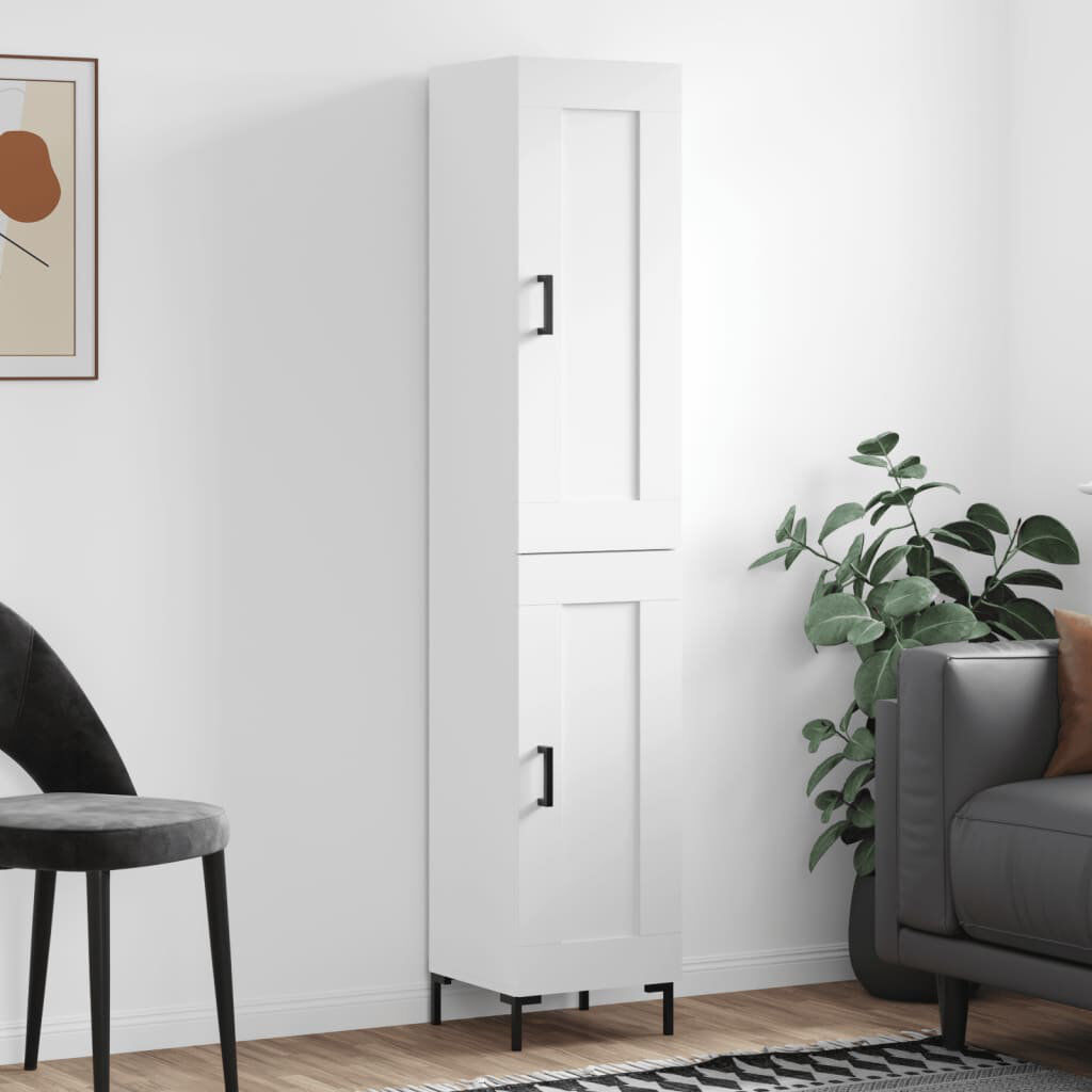 17 Stories Mhosin Wide Highboard White 180cm H X 34.5cm W X 34cm D