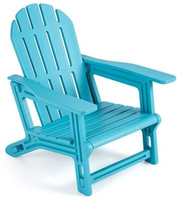 Costway All-Weather Outdoor Kids Patio Seating with Ergonomic Design-Turquoise