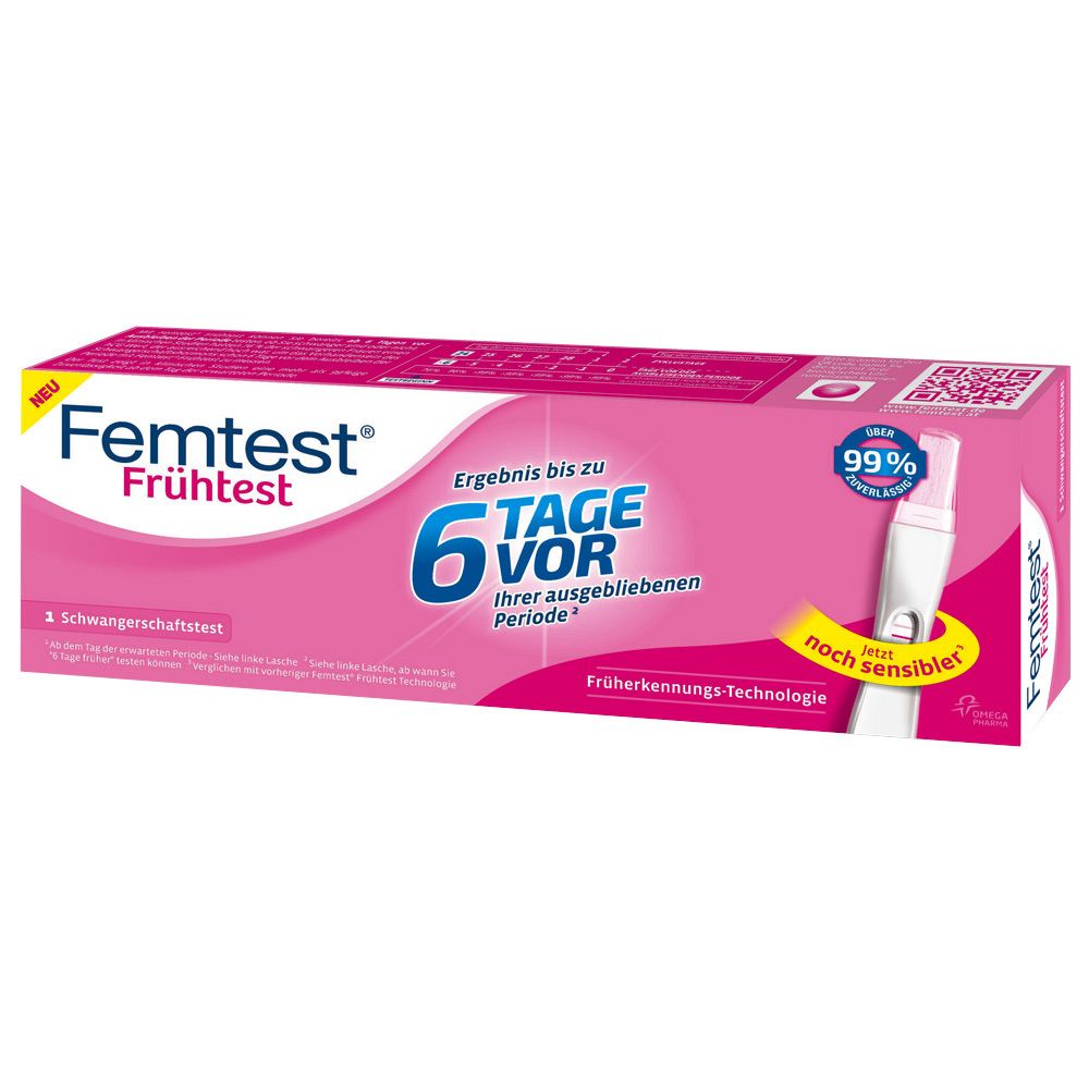 Femtest Frühtest 6 Tage vor 1 St Test