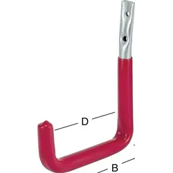 VORMANN Wandhaken U-Form Rotgummi 250 mm STA verz - 001451008BL