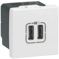 Legrand 077594 Mosaic USB-Lademodul 2-fach Farbe: Ultraweiß