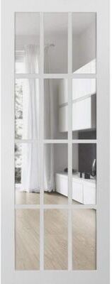 SARTODOORS Felicia 3355 Black Matte Wood Door Slab with Clear Glass