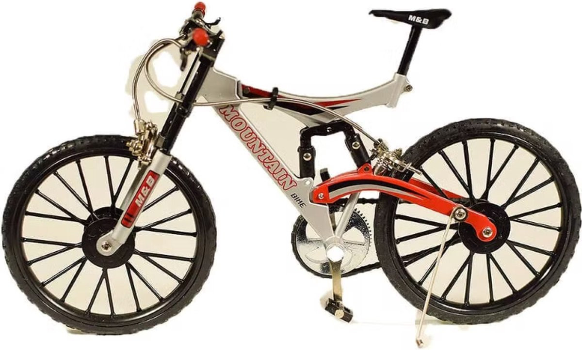 MadDeco Handgemaakte Blikken Woondecoratie Mountainbike - 20 cm lang