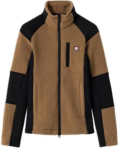 66°North Womens Tindur Shearling Jacket, Dry Mud