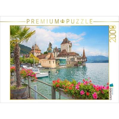 CALVENDO Puzzle Schloss Oberhofen am Thunersee | 2000 Teile Lege-Größe 90x67cm Foto-Puzzle für glückliche Stunden