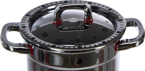 Unyqoos mechanische keukentimer 60 minuten roestvrijstalen look