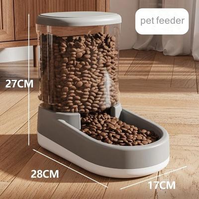 Uplift Picks FreshFlow Automatic Pet Water Dispenser And Food Feeder Set For Cats And Dogs gray (feeder)
