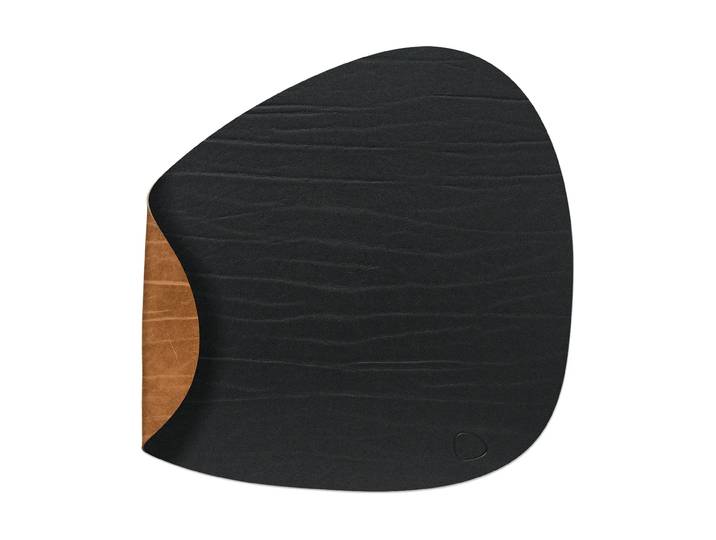 LIND DNA Dessous d assiette Buffalo réversible curve L 1 pièce noir-nature'