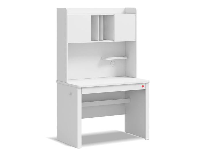 Schreibtisch Varia White Klein mit Aufsatz