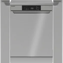 Sharp freistehender Geschirrspüler (60 cm), QW-NA1CF47DS-DE, 13 Maßgedecke, Silber