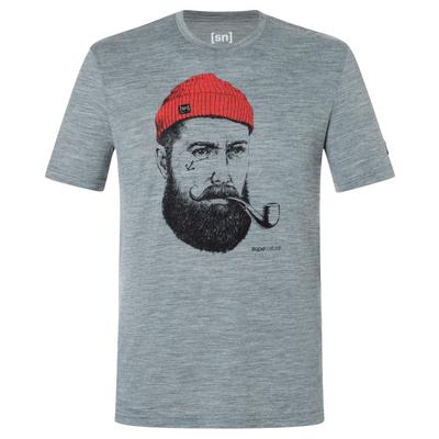 super.natural - Sailor Tee - Merinoshirt Gr L grau