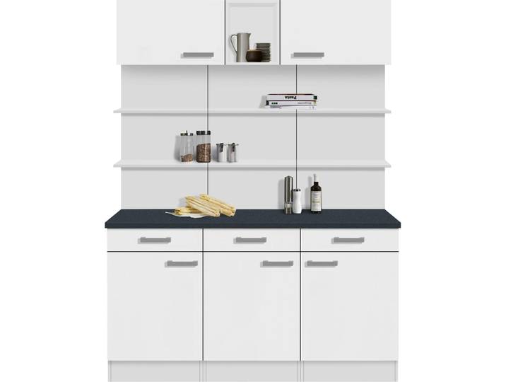 Buffet OPTIFIT Odense , weiß (weiß, weiß), B:150cm H:206,5cm T:60cm, Schränke, Buffet, 150 cm breit, für viel Stauraum