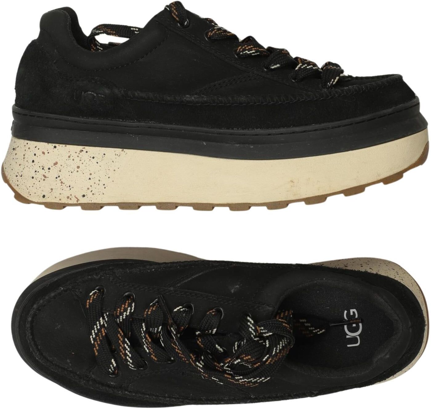 UGG Damen Sneaker, Schwarz, Gr. EU 38, Leder - Second Hand