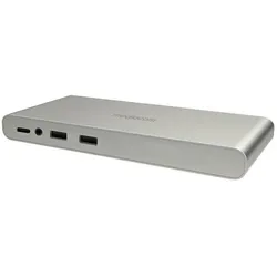 Mediacom MD-C321 Portreplikator und Laptop-Dockingstation Kabelgebundener USB 3.2 Gen 1 (3.1 Gen 1) (USB-C, 7 Ports), Dockingstation + USB Hub, Silber