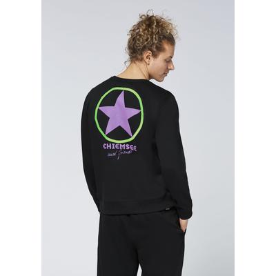 Sweatshirt CHIEMSEE, Herren, Gr. S (44/46), schwarz (schwarz beauty), 60% Baumwolle, 40% Polyester, Rundhals, Sweatshirts Sweatshirt