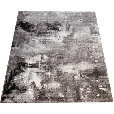 Teppich PACO HOME "Canvas 754", grau, B:80cm H:16mm L:150cm, Polypropylen (PP), Teppiche, Teppich, Kurzflor, modernes Design, mit Arizona Leinwand Optik