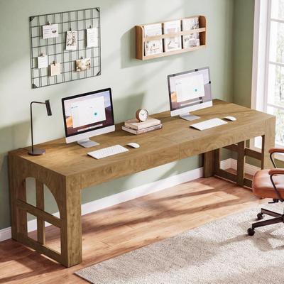 BLUEBELL "78.7"" Two-Person Desk, Wooden Extra-Long Double Workstation Office Desk"