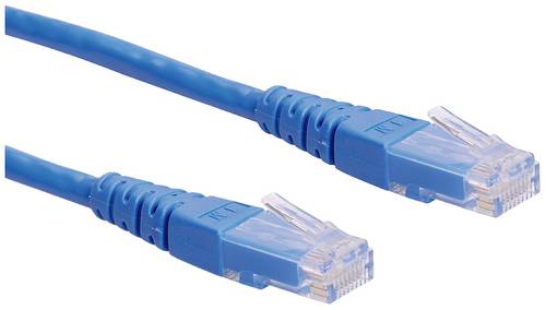 Roline 21.15.1524 RJ45 Patchkabel CAT 6 U/UTP 0.50m Blau