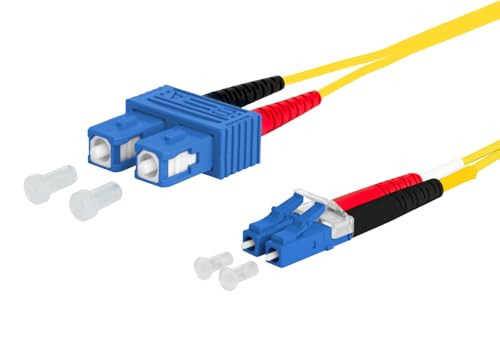 Metz Connect Duplexkabel LC/SC E9 OS2 1m patchkabel LWL