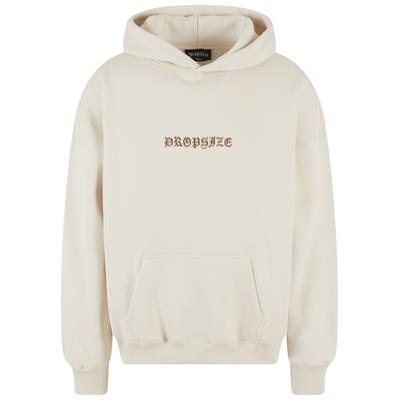 Kapuzensweatshirt DROPSIZE "Dropsize Herren Heavy Oversize Crime Hoodie", Herren, Gr. M, beige (coconutmilk), 70% Baumwolle, 30% Polyester, Rundhals, Sweatshirts