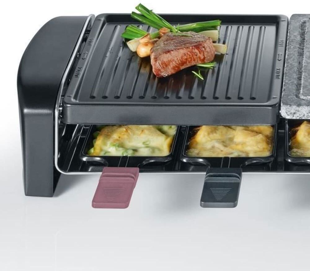 Severin Appareil à raclette 8 personnes - Noir Noir 10x1x10cm