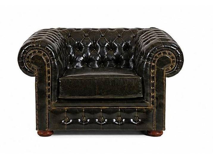 Xlmoebel Sessel Chesterfield Sessel Kunstleder Grün Vintage Design Elegant Stilvoll (1-St., 1-tlg)
