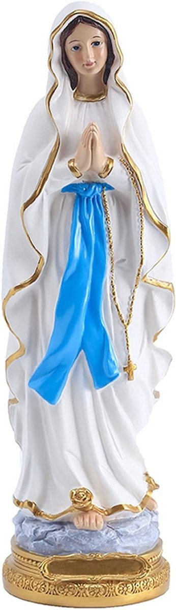 Heilige Maagd Maria van Lourdes Beeld, 39 cm, Katholiek Resin Figurine voor Religieuze Decoratie en Geschenken