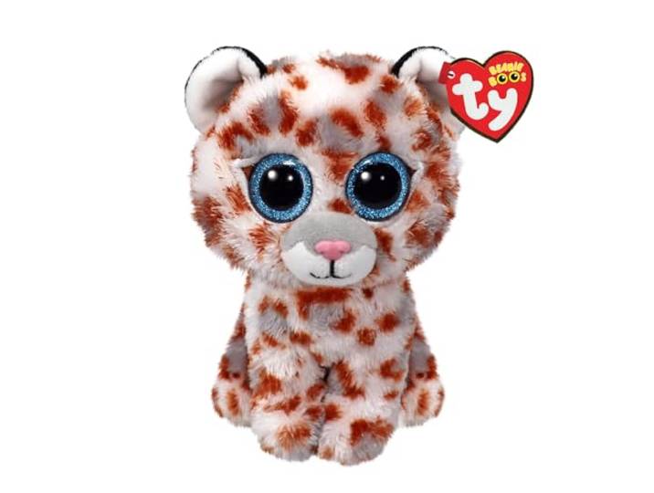Ty Beanie Boos T37363 Coco the Leopard met grote ogen en glitter - de pluche met grote sprankelende ogen - 15 cm