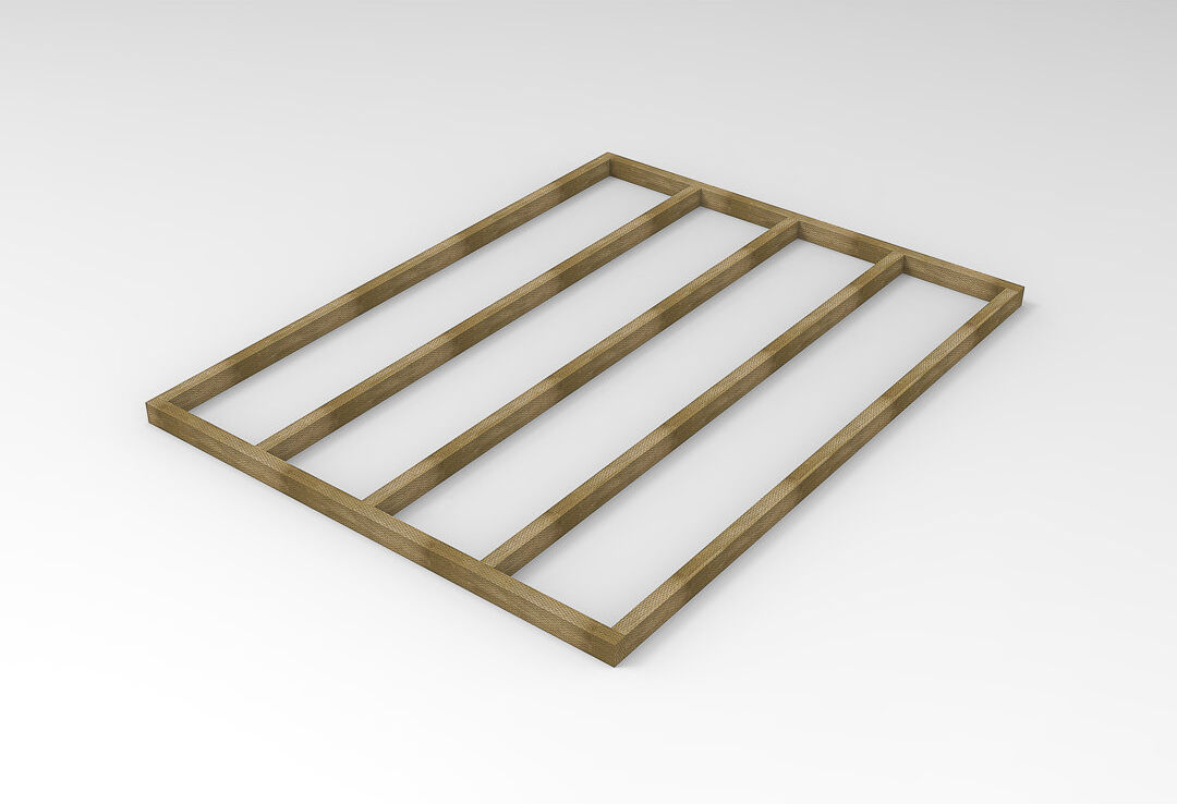 Forest Garden Shed Base Pressure Treated 7.5cm H x 182cm W x 236cm D
