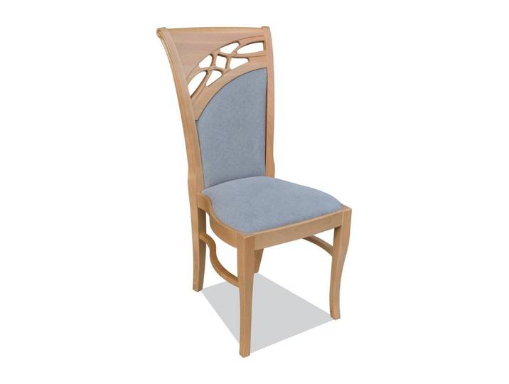 JVmoebel Esszimmerstuhl Grau gepolsterte Stühle im Landhausstil mit stabiler Holzstruktur (Set), Made in Europa