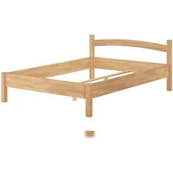 Erst-Holz Breites Einzelbett Holzbett Buche 120x200 Bettgestell mit Matratze und Rollrost 60.73-12M