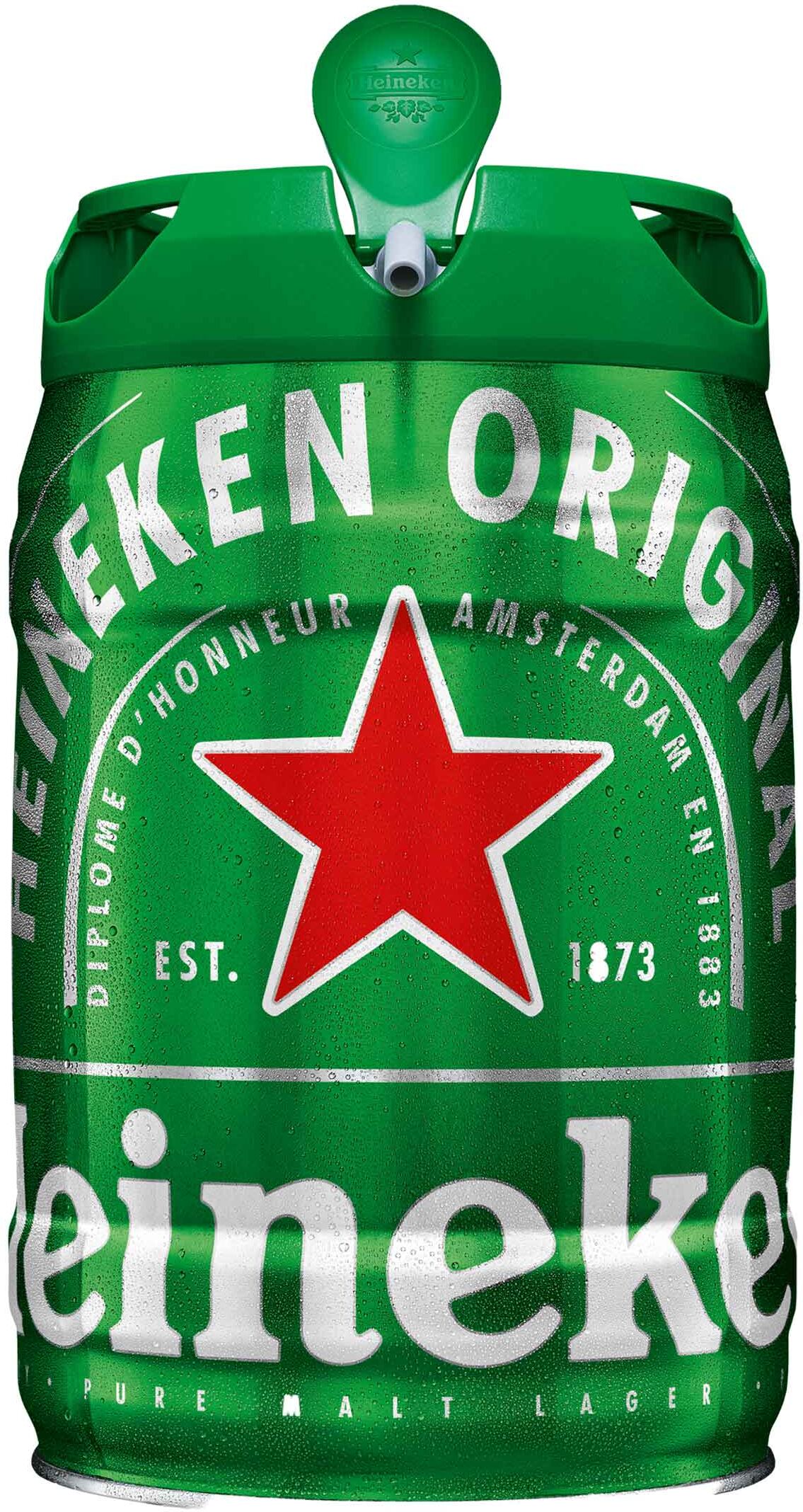 HEINEKEN Original 5 Liter Bierfass mit Zapfhahn
