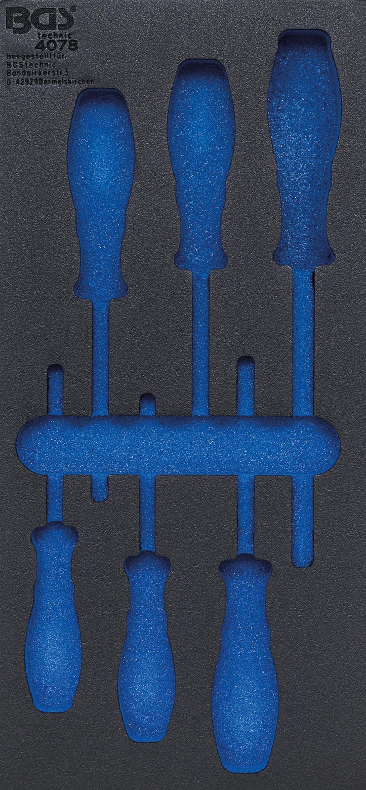 BGS Technic 4078-1 1/3 Inzetstuk voor werkplaatswagen, leer, 6-delig, voor schroevendraaiers met T-profiel T15-T40
