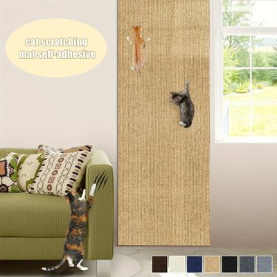 Uplift Essentials Trimmable Self Adhesive Cat Scratching Carpet khaki 19.7 In 39.4 In