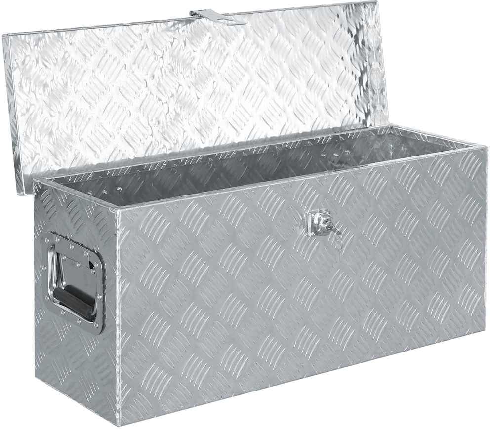 vidaXL Boîte en aluminium 76,5 x 26,5 x 33 cm Argenté
