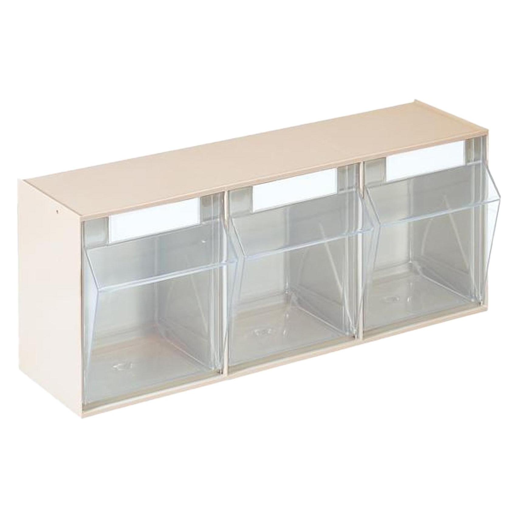 Lockweiler Klarsichtmagazin H242xB600xT203mm 3 x E Kunststoff beige (1500382)