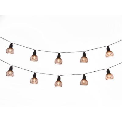 LUXFORM LED-Lichterkette "Luxform Solar Kos", transparent, Flammen 1 Stk., Gesamtlänge 5m, Lichterketten, LED-Lichterkette, Solarenergie, IP44