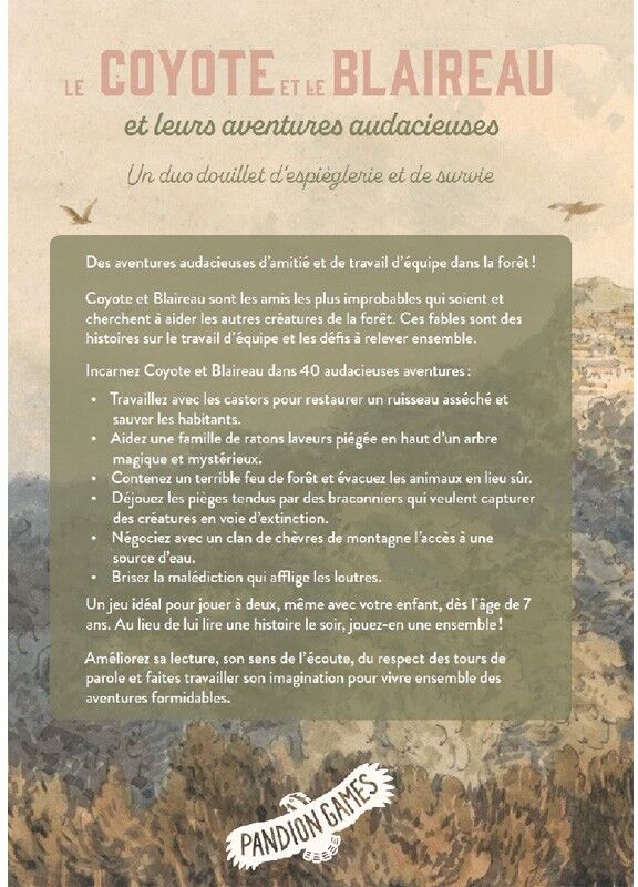 La French Print Le Coyote et le Blaireau - Jeu de rôle en duo