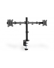 DIGITUS Universal Dual Monitorhalter mit Klemmbefestigung Schwarz (DA-90400)