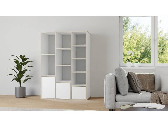 60 cm tiefes Regalsystem Multiplex Multiplex Weiß