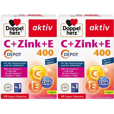 Doppelherz C+Zink+E Depot Tabletten 2x 2x40 St