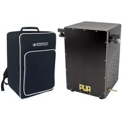 PUR PC6699 Vision Pro Double Hi-Hat Cajon mit Tasche (Cajon), Perkussion, Schwarz, Gold