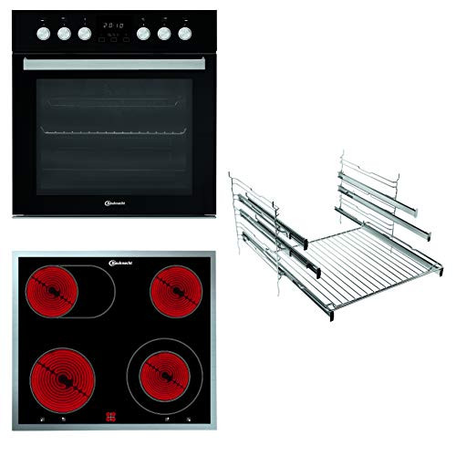 Bauknecht HEKO H500 Glaskeramische kookplaat met Hydrolyse zelfreinigend systeem en Power Hot Air, 60 cm