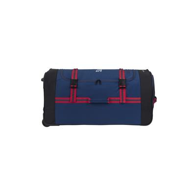 Reisetasche TRAVELITE "travelite x NFL Rollenreisetasche", Gr. B/H/T: 79cm x 36cm x 39cm, blau (new england patriots), Polyester, Taschen Reisetasche, Unisex Travelgab, große Öffnung, Schuhfach und Teleskopgestänge