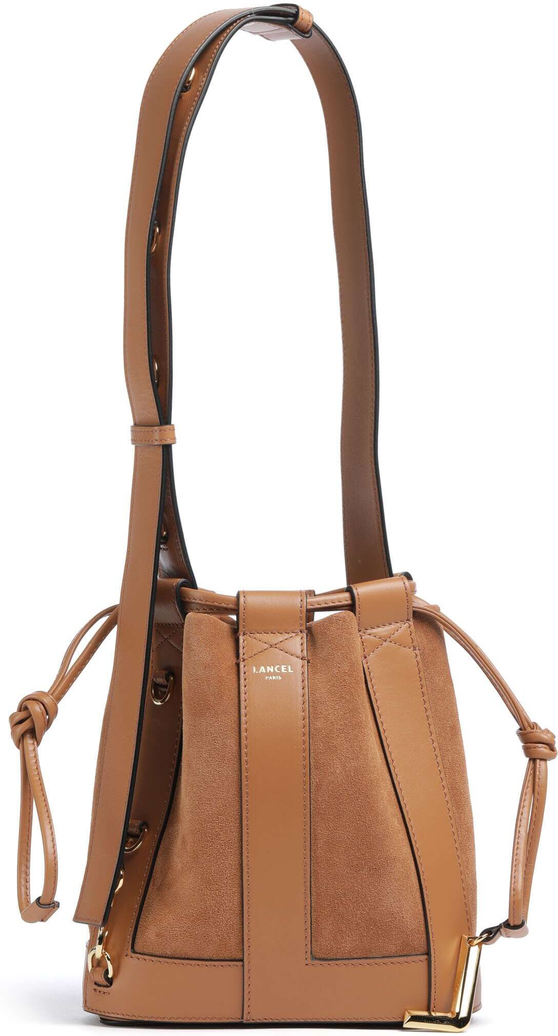 Lancel Elles S Bucket Handtasche aus Leder, braun