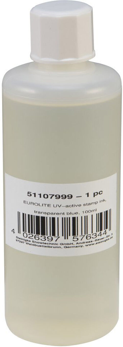 EuroLite Uv-Aktive Stempelfarbe, Transparent Blau, 100ml