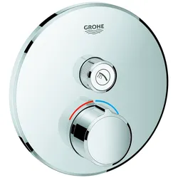 Unterputzmischer SmartControl 29144, mit einem Absperrventil, Fertigmontageset für Rapido SmartBox, Wandrosette rund