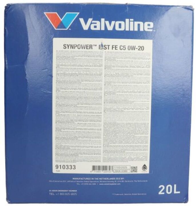 Motoröl VALVOLINE 910333 SYNPOWER MSTFE C5 0W2020B